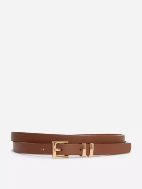 Skinny square buckle belt