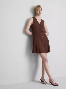 Sleeveless v-neck mini dress