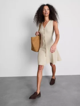 Sleeveless v-neck mini dress