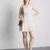 Sleeveless v-neck mini dress