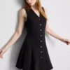 Sleeveless v-neck mini dress