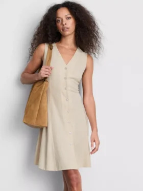 Sleeveless v-neck mini dress