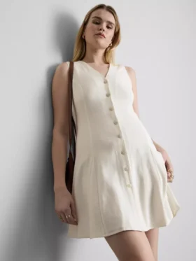 Sleeveless v-neck mini dress