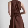 Sleeveless v-neck mini dress