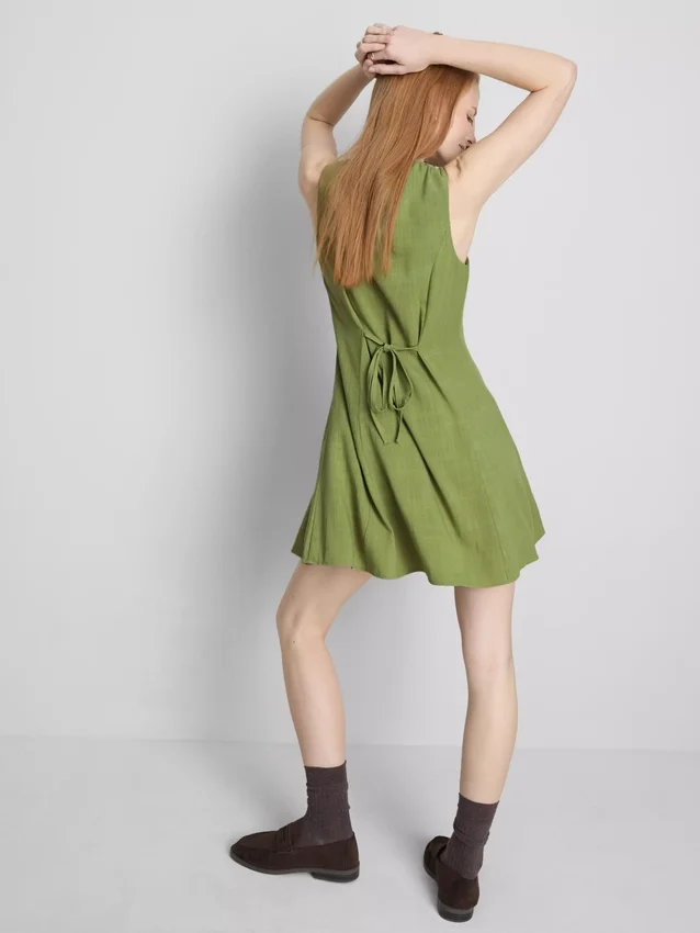Sleeveless v-neck mini dress
