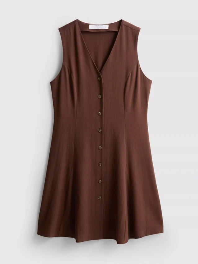Sleeveless v-neck mini dress