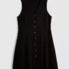 Sleeveless v-neck mini dress