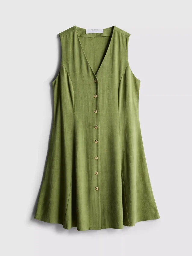 Sleeveless v-neck mini dress
