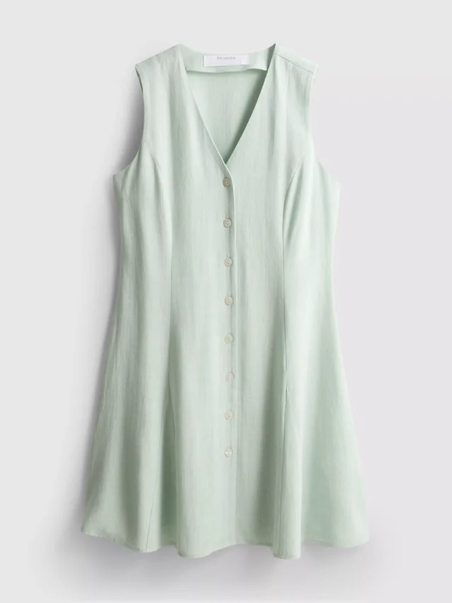 Sleeveless v-neck mini dress