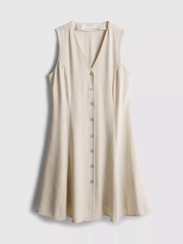 Sleeveless v-neck mini dress