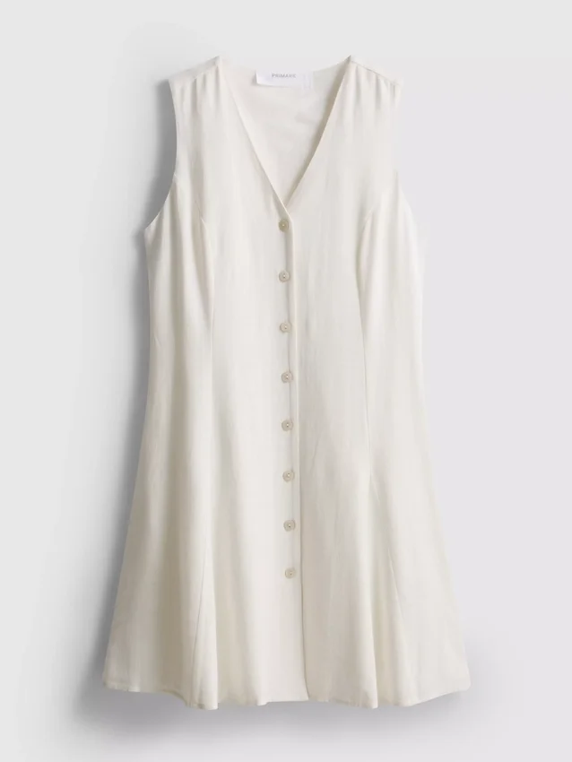 Sleeveless v-neck mini dress