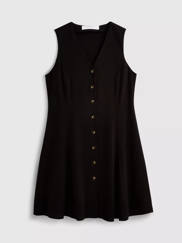 Sleeveless v-neck mini dress