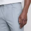 Slim fit dobby texture suit pants