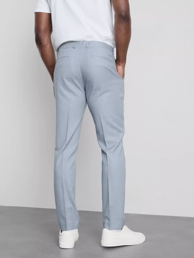 Slim fit dobby texture suit pants