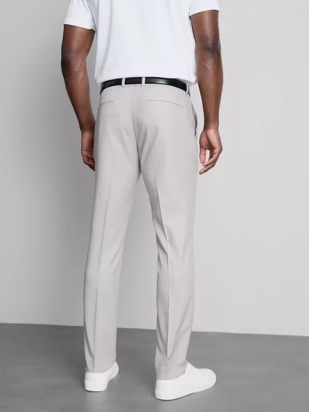 Slim fit dobby texture suit pants