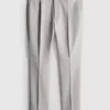 Slim fit dobby texture suit pants