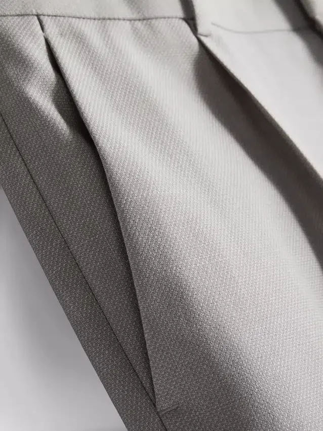 Slim fit dobby texture suit pants