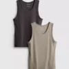 Slim fit ribbed tank top