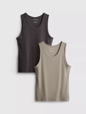 Slim fit ribbed tank top