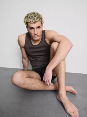Slim fit ribbed tank top