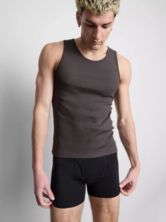 Slim fit ribbed tank top