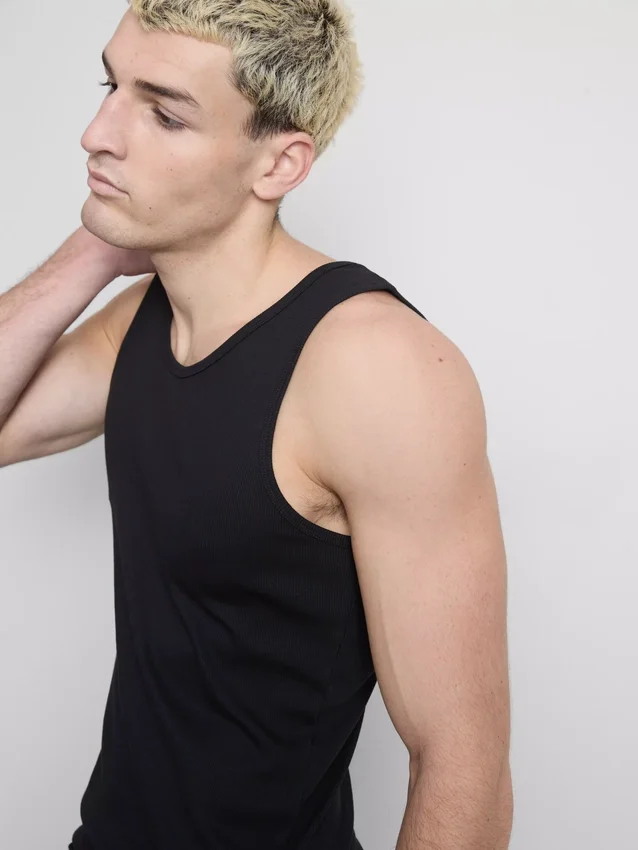 Slim fit ribbed tank top