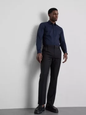 Slim fit stretch button-up shirt