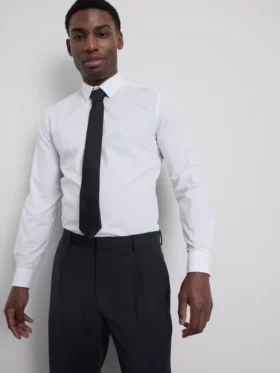Slim fit stretch button-up shirt