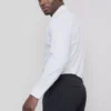 Slim fit stretch button-up shirt