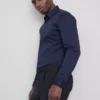 Slim fit stretch button-up shirt