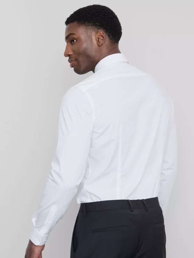 Slim fit stretch button-up shirt