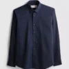 Slim fit stretch button-up shirt