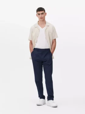 Slim fit twill formal pants
