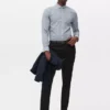 Slim fit twill formal pants