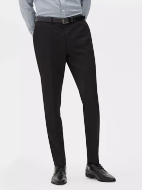 Slim fit twill formal pants