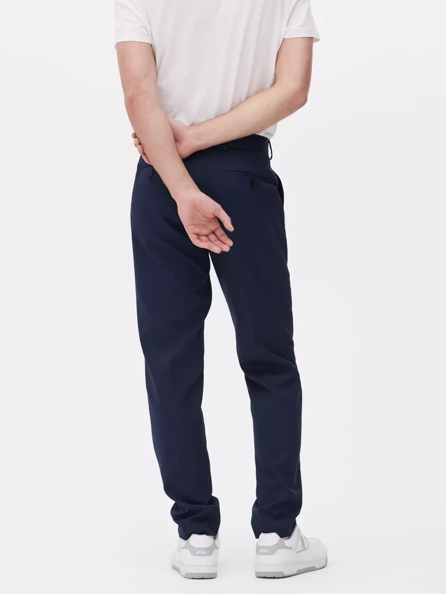 Slim fit twill formal pants