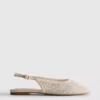 Slingback rhinestone ballerina flats