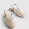 Slingback rhinestone ballerina flats