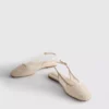 Slingback rhinestone ballerina flats