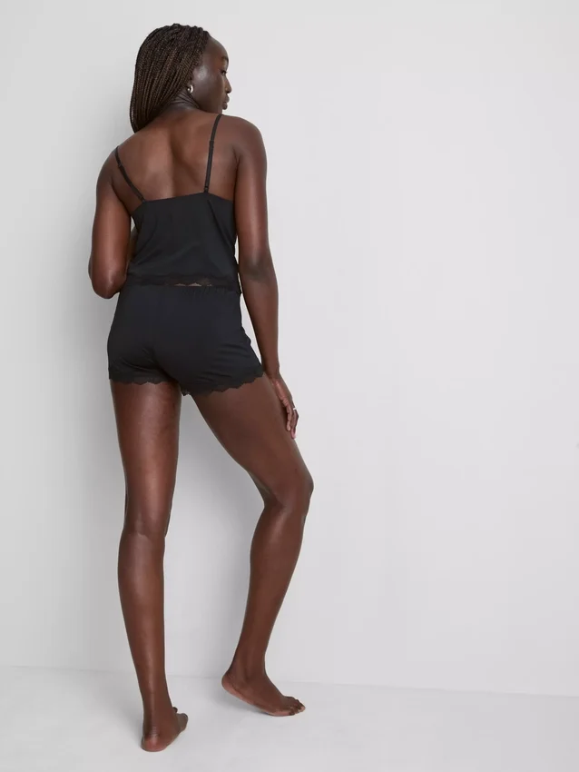 Slinky cami and short pajama set