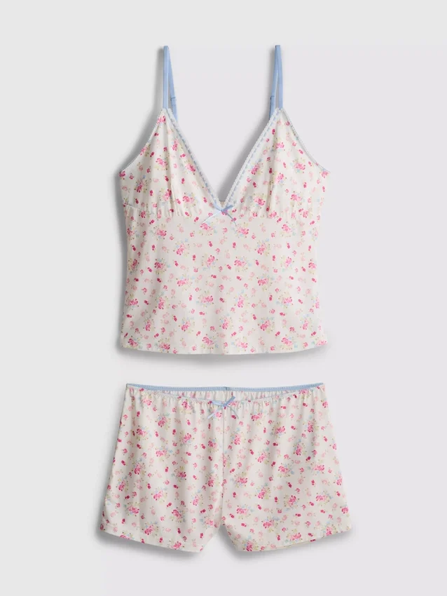 Slinky cami and short pajama set
