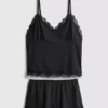 Slinky cami and short pajama set