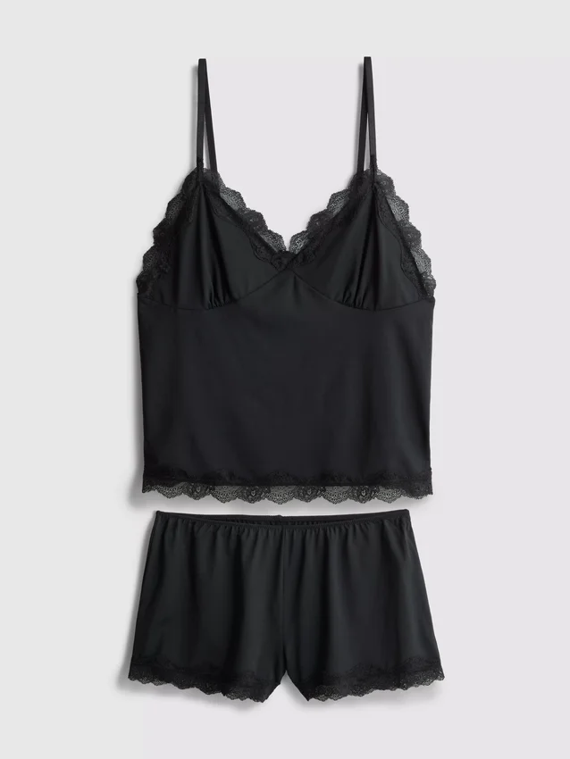 Slinky cami and short pajama set