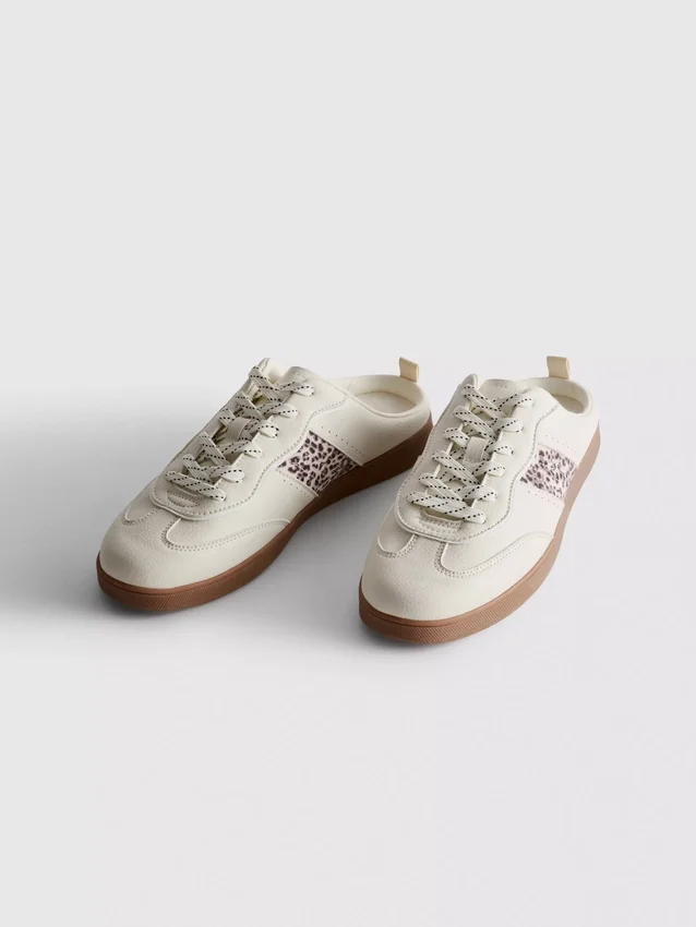 Slip-on rubber-sole sneakers