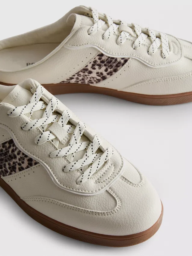 Slip-on rubber-sole sneakers