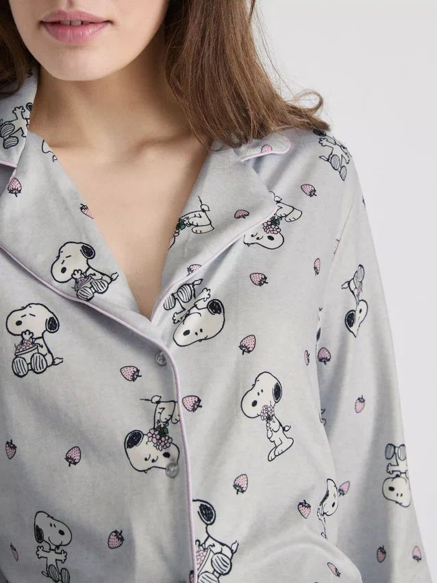 Snoopy graphic boyfriend pajamas