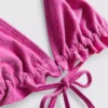 Sparkle frill triangle bikini top