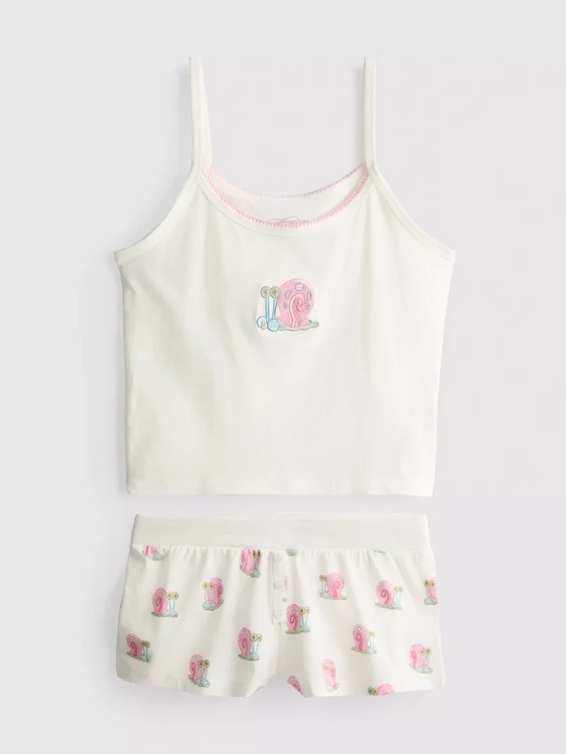 Spongebob squarepants gary tank shorty pajamas