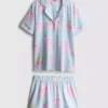 Spongebob squarepants graphic boyfriend shorty pajamas