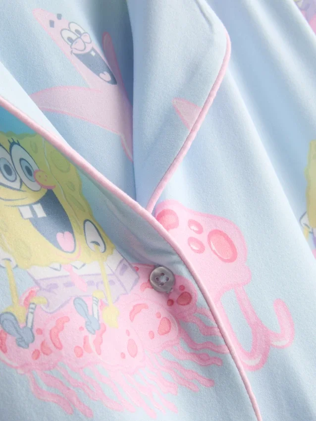 Spongebob squarepants graphic boyfriend shorty pajamas